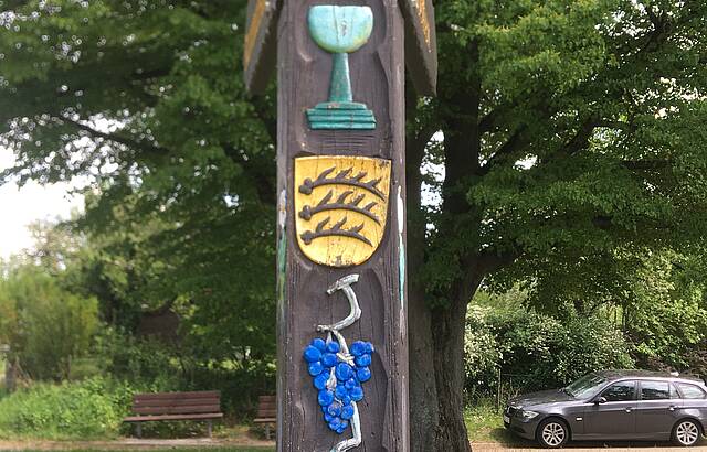 Wegmarkierung zwischen Fellbach und Stetten