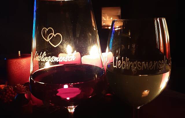 Wein nur mit dem Lieblingsmenschen