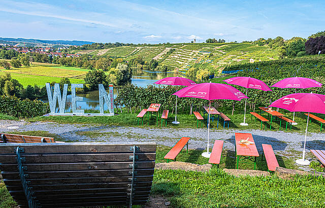 Auf der Weinterrasse bei Kirchheim