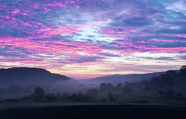 Sonnenaufgang im Kibachtal/stromberg