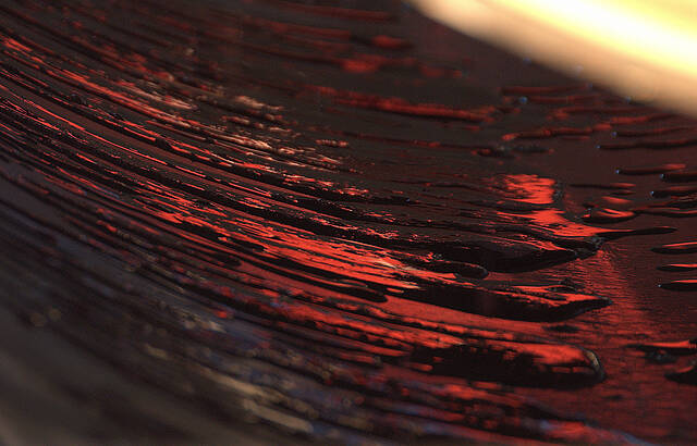 Eiswein, die ersten Tropfen.