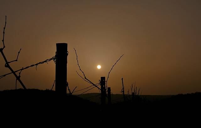 Sonnenuntergang im Saharastaub