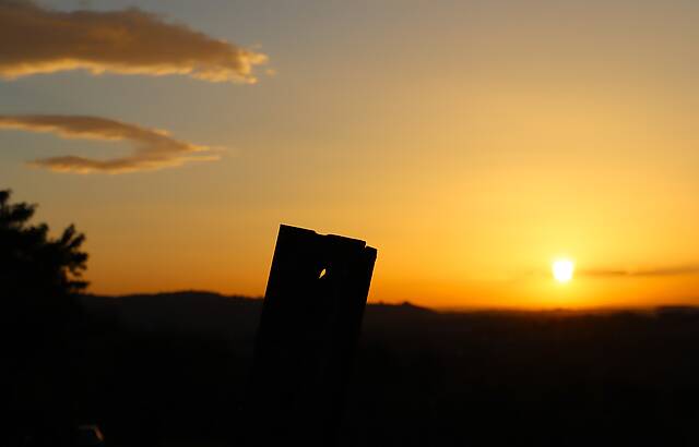 Sonnenuntergang am Ebersberg