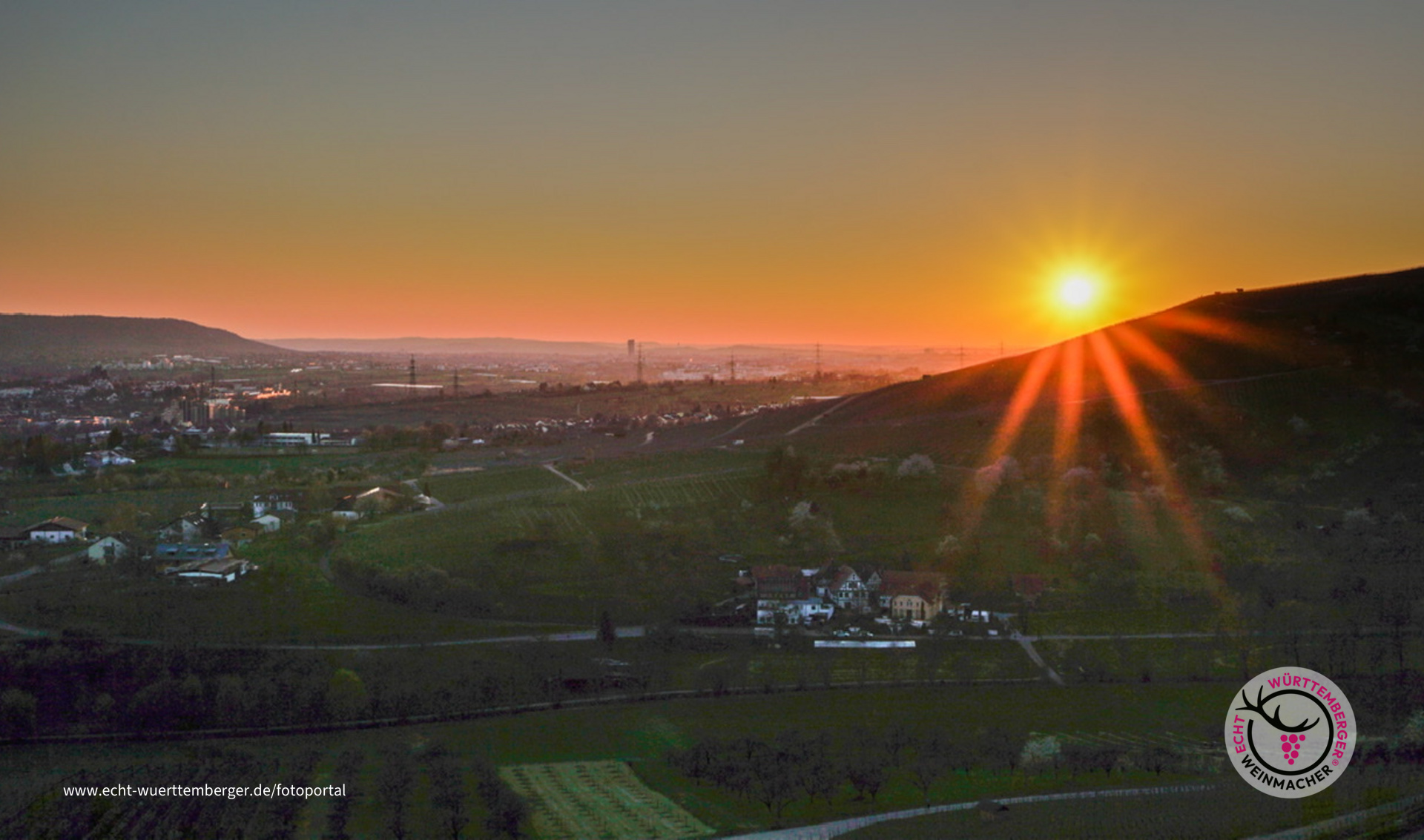 Sonnenuntergang im Remstal